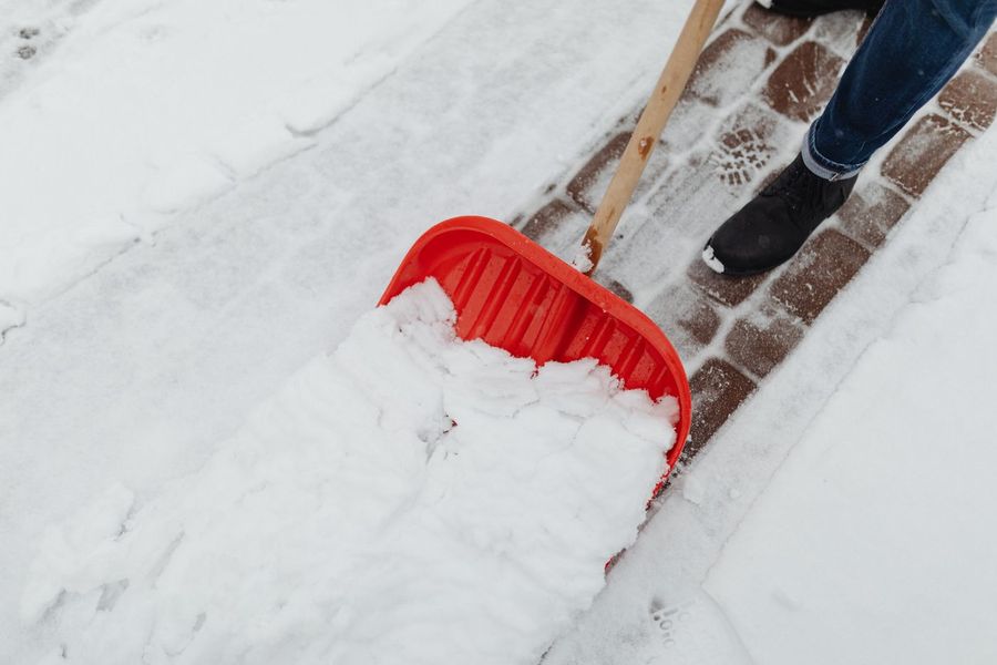 Clearing a path after snowfall